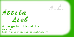 attila lieb business card